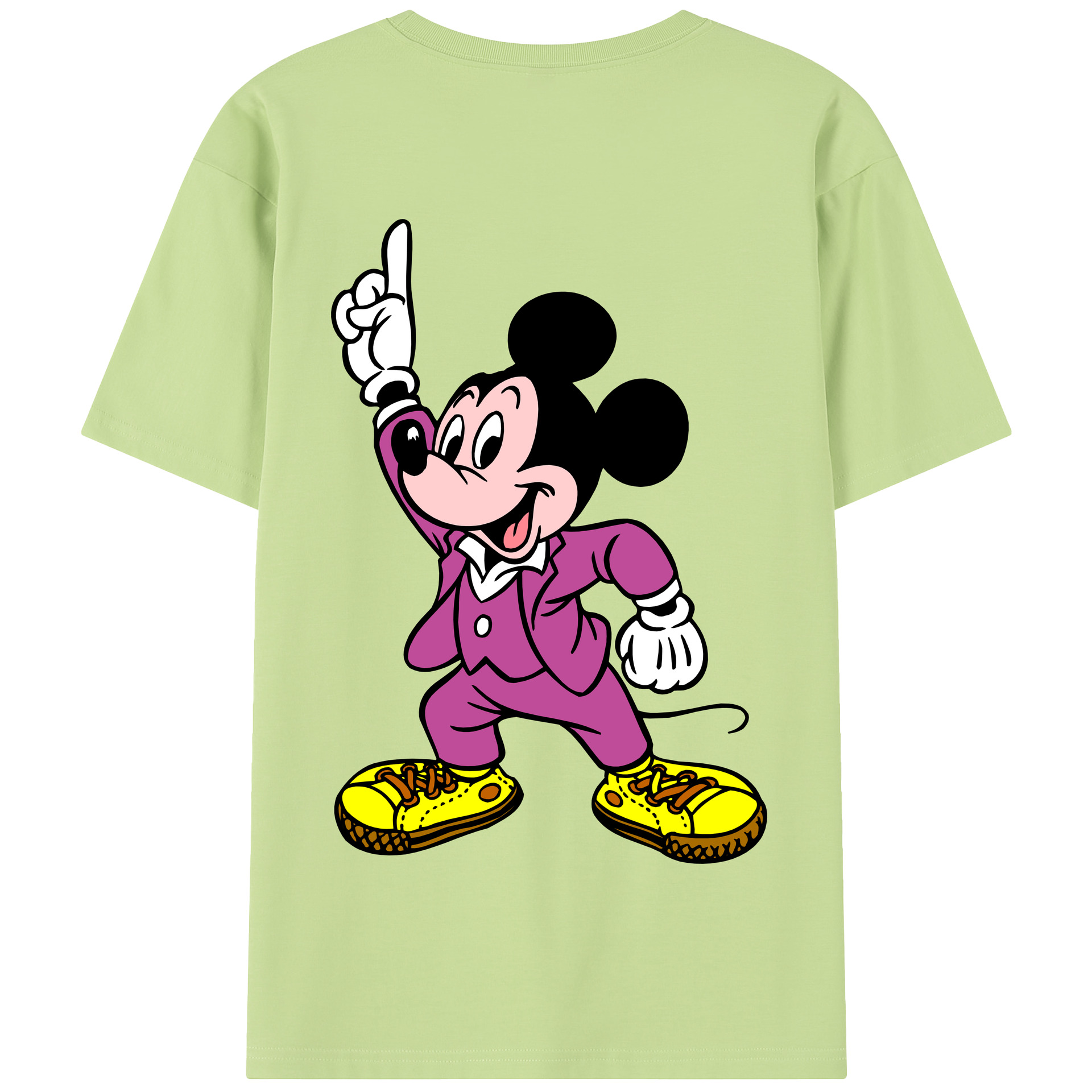 （画像用） ミッキーマウス Mickey Mouse 綿100％半袖Tシャツ（背面プリント）
